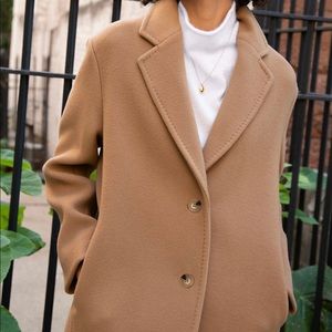 Aritzia Wilfred Portrait Camel Coat
